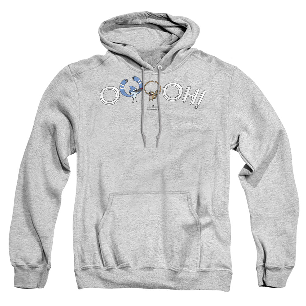 REGULAR SHOW : OOOOH ADULT PULL OVER HOODIE Athletic Heather MD