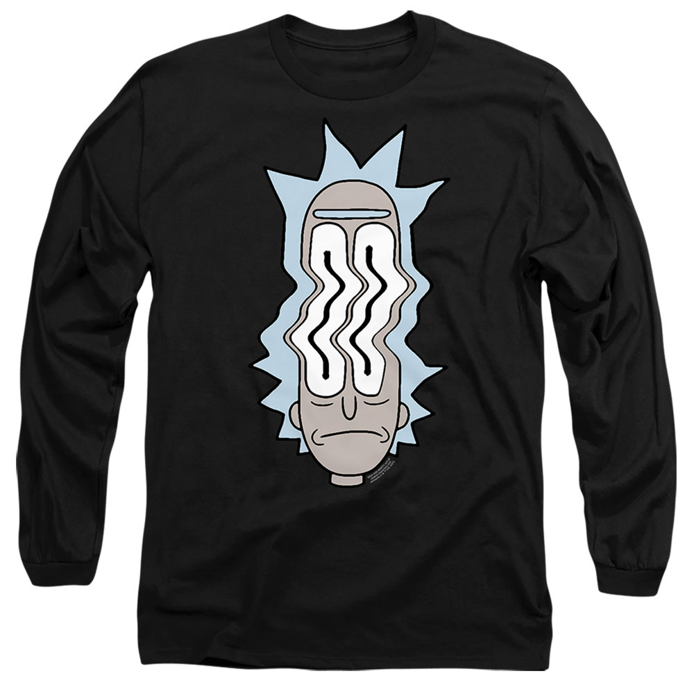 RICK AND MORTY : RICK WAVES L\S ADULT T SHIRT 18\1 Black 2X