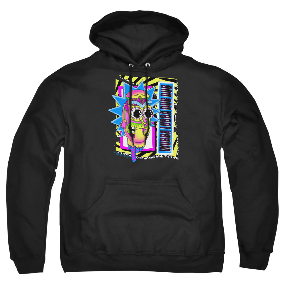 RICK AND MORTY : WUBBA LUBBA DUB DUB ADULT PULL OVER HOODIE Black MD