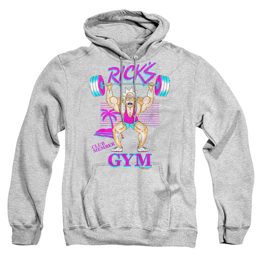 RICK AND MORTY : RICK'S GYM ADULT PULL OVER HOODIE Athletic Heather MD