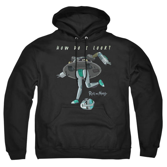 RICK AND MORTY : HOW DO I LOOK? ADULT PULL OVER HOODIE Black MD