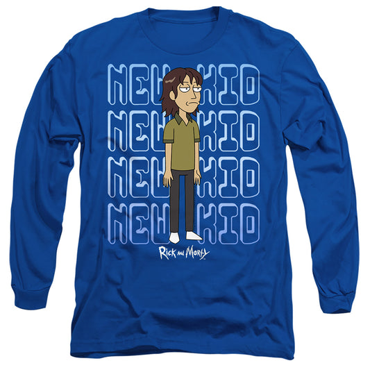 RICK AND MORTY : BRUCE CHUTBACK L\S ADULT T SHIRT 18\1 Royal Blue MD