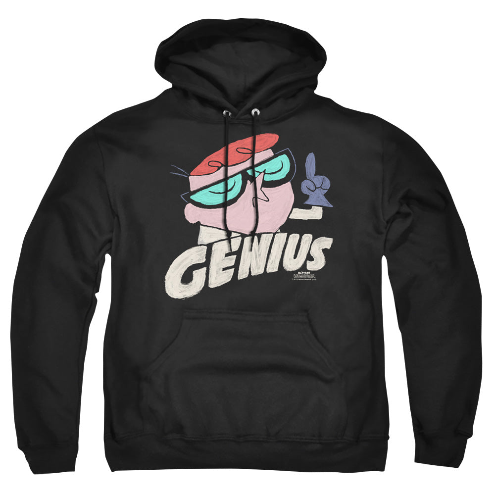 DEXTER'S LABORATORY : GENIUS ADULT PULL OVER HOODIE Black 2X