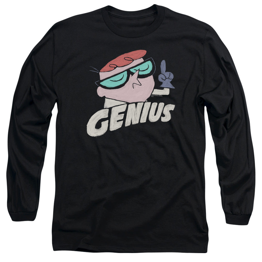 DEXTER'S LABORATORY : GENIUS L\S ADULT T SHIRT 18\1 BLACK 3X