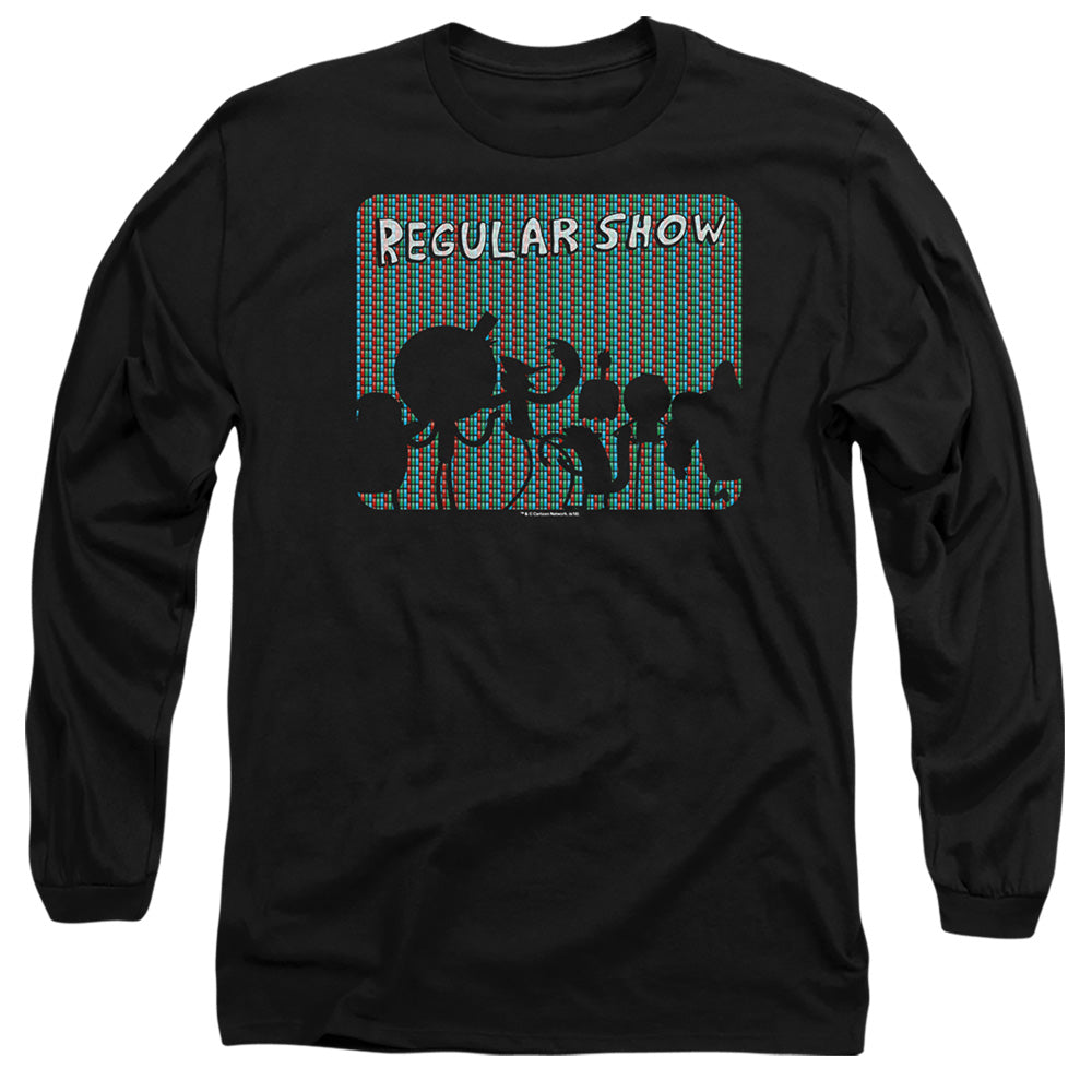 REGULAR SHOW : RGB GROUP L\S ADULT T SHIRT 18\1 Black 2X