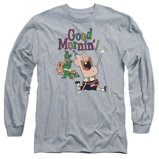 UNCLE GRANDPA : GOOD MORNIN L\S ADULT T SHIRT 18\1 Athletic Heather MD