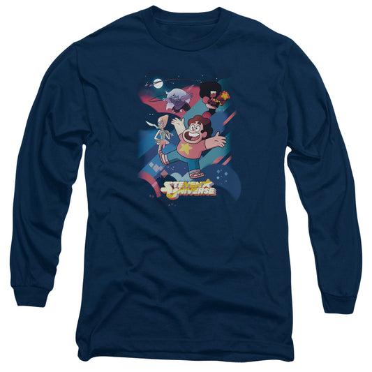 STEVEN UNIVERSE : GROUP SHOT L\S ADULT T SHIRT 18\1 Navy 2X