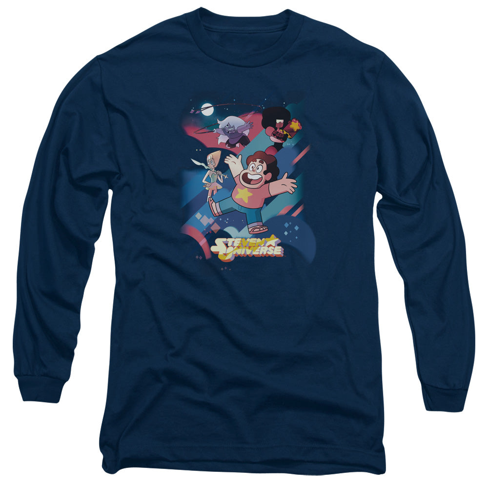 STEVEN UNIVERSE : GROUP SHOT L\S ADULT T SHIRT 18\1 NAVY 3X