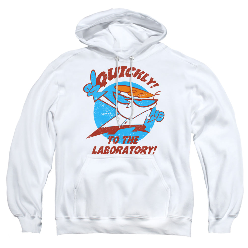 DEXTER'S LABORATORY : QUICKLY ADULT PULL OVER HOODIE White 2X