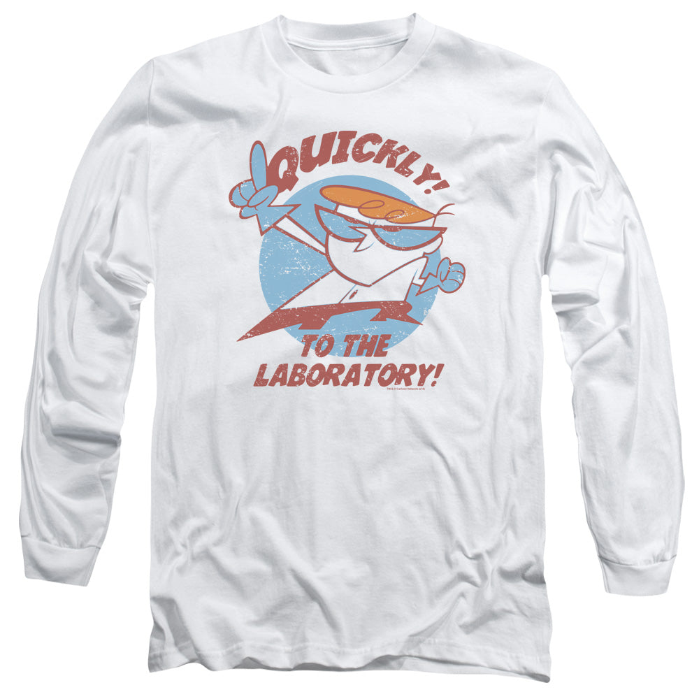 DEXTER'S LABORATORY : QUICKLY L\S ADULT T SHIRT 18\1 White 2X