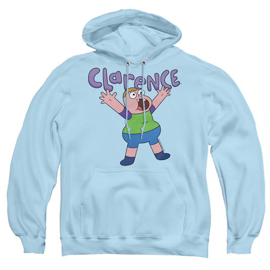 CLARENCE : WHOO ADULT PULL OVER HOODIE LIGHT BLUE 2X