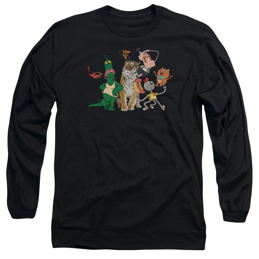 UNCLE GRANDPA : GROUP L\S ADULT T SHIRT 18\1 Black 2X