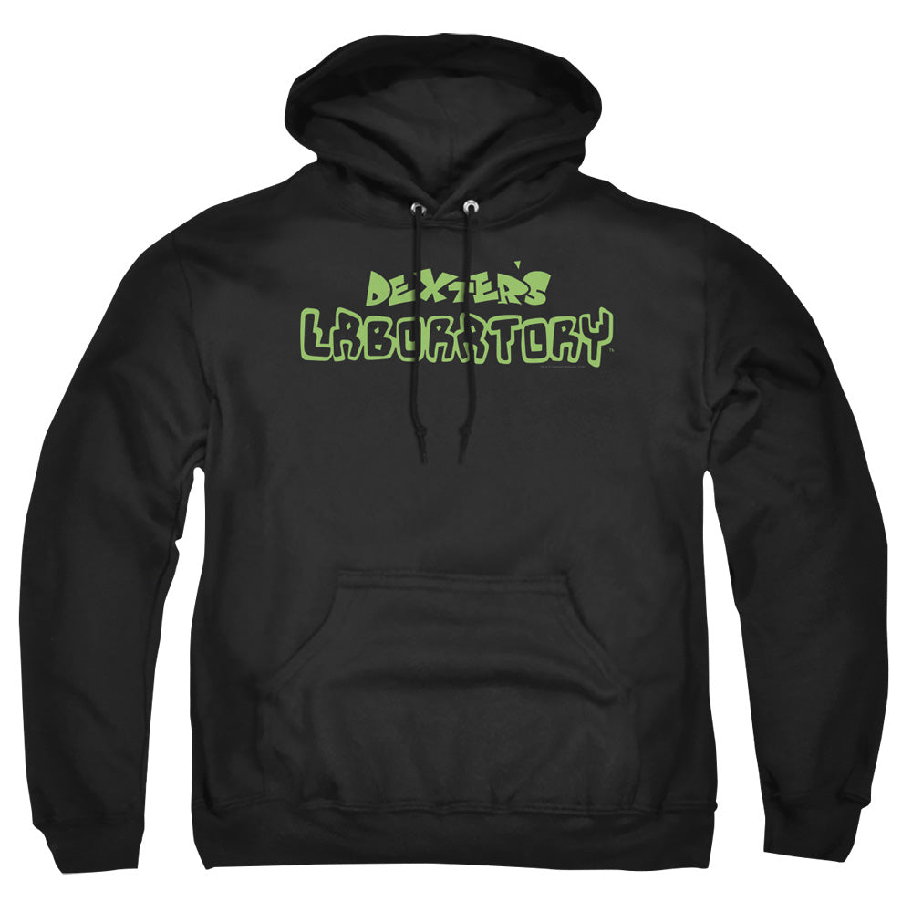 DEXTER'S LABORATORY : DEXTER'S LOGO ADULT PULL OVER HOODIE Black 2X