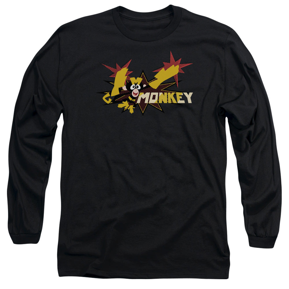 DEXTER'S LABORATORY : MONKEY L\S ADULT T SHIRT 18\1 Black 2X