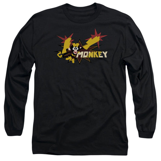 DEXTER'S LABORATORY : MONKEY L\S ADULT T SHIRT 18\1 Black LG