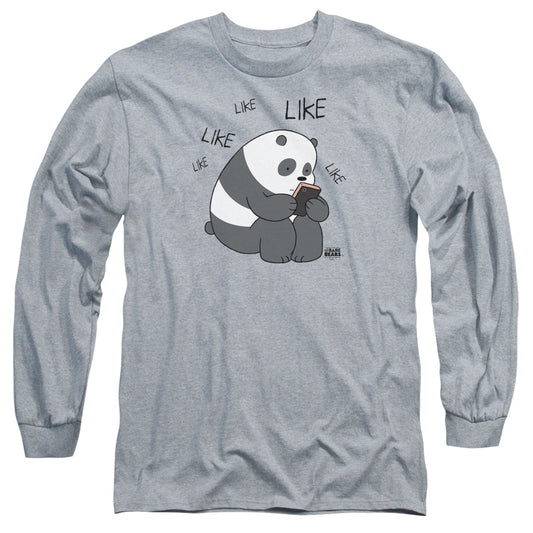 WE BARE BEARS : LIKE LIKE LIKE L\S ADULT T SHIRT 18\1 Athletic Heather 2X