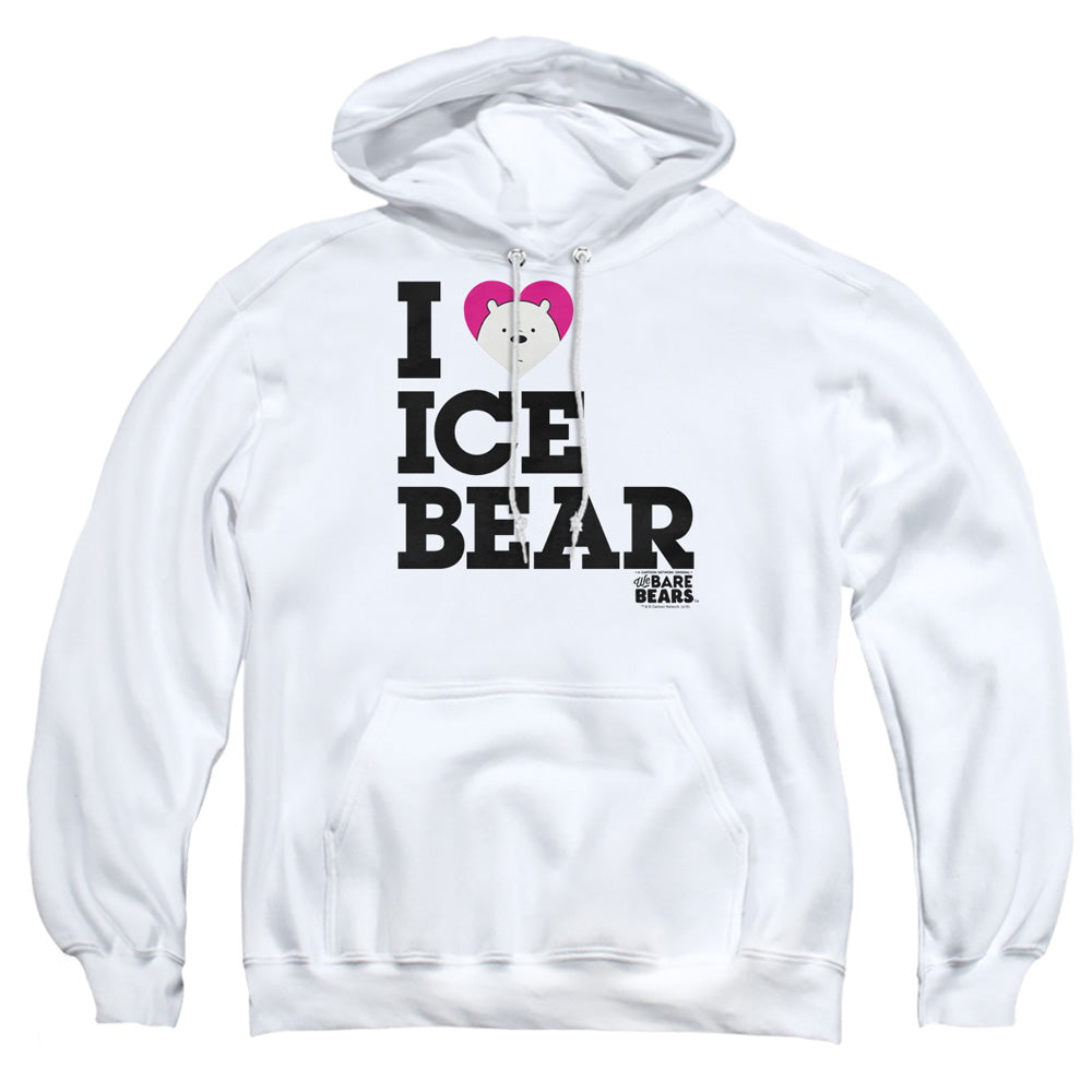 WE BARE BEARS : HEART ICE BEAR ADULT PULL OVER HOODIE White 2X