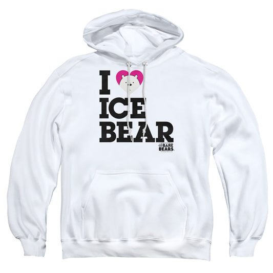 WE BARE BEARS : HEART ICE BEAR ADULT PULL OVER HOODIE White 2X