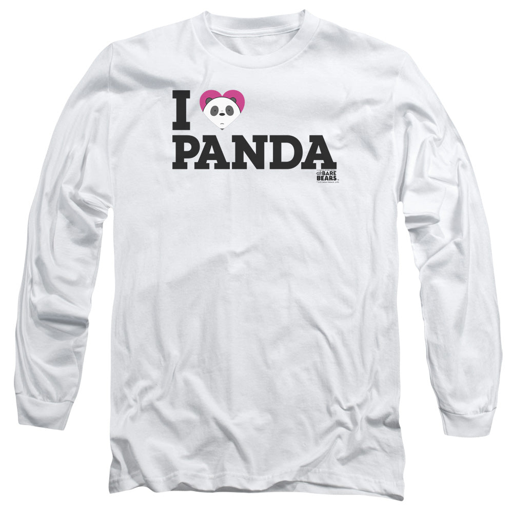 WE BARE BEARS : HEART PANDA L\S ADULT T SHIRT 18\1 White MD