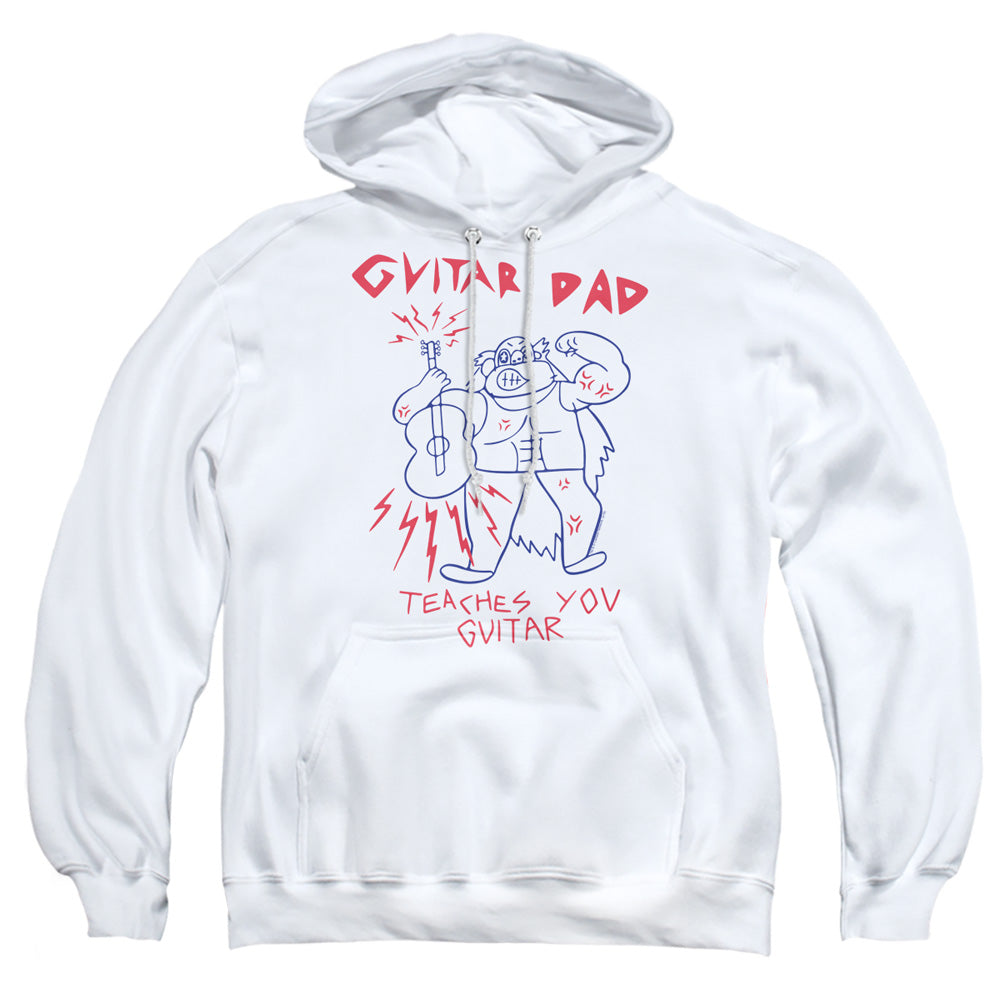 STEVEN UNIVERSE : GUITAR DAD ADULT PULL OVER HOODIE White 2X