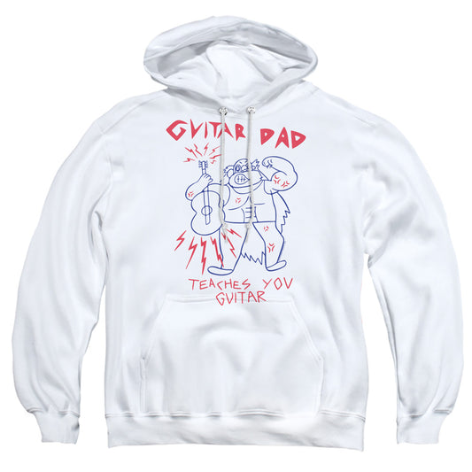 STEVEN UNIVERSE : GUITAR DAD ADULT PULL OVER HOODIE White 2X