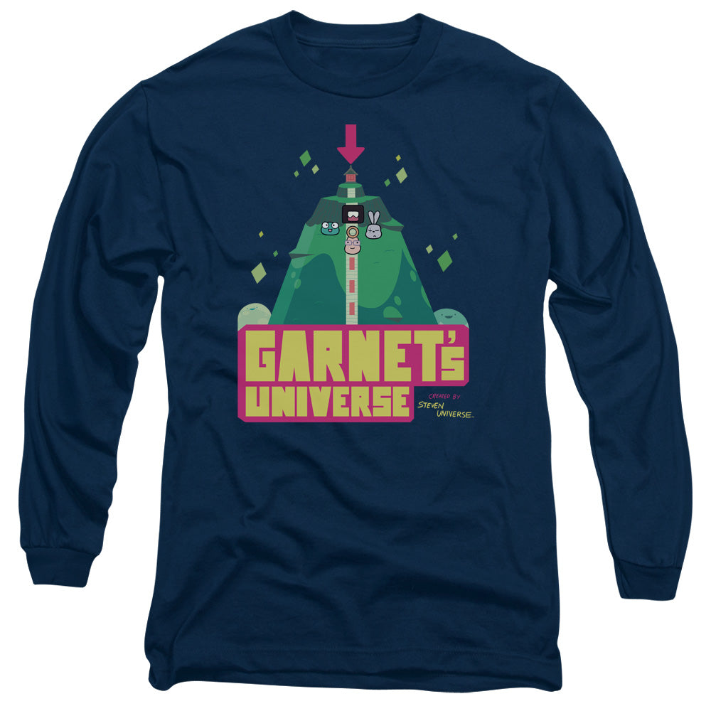 STEVEN UNIVERSE : GARNET'S UNIVERSE L\S ADULT T SHIRT 18\1 Navy LG