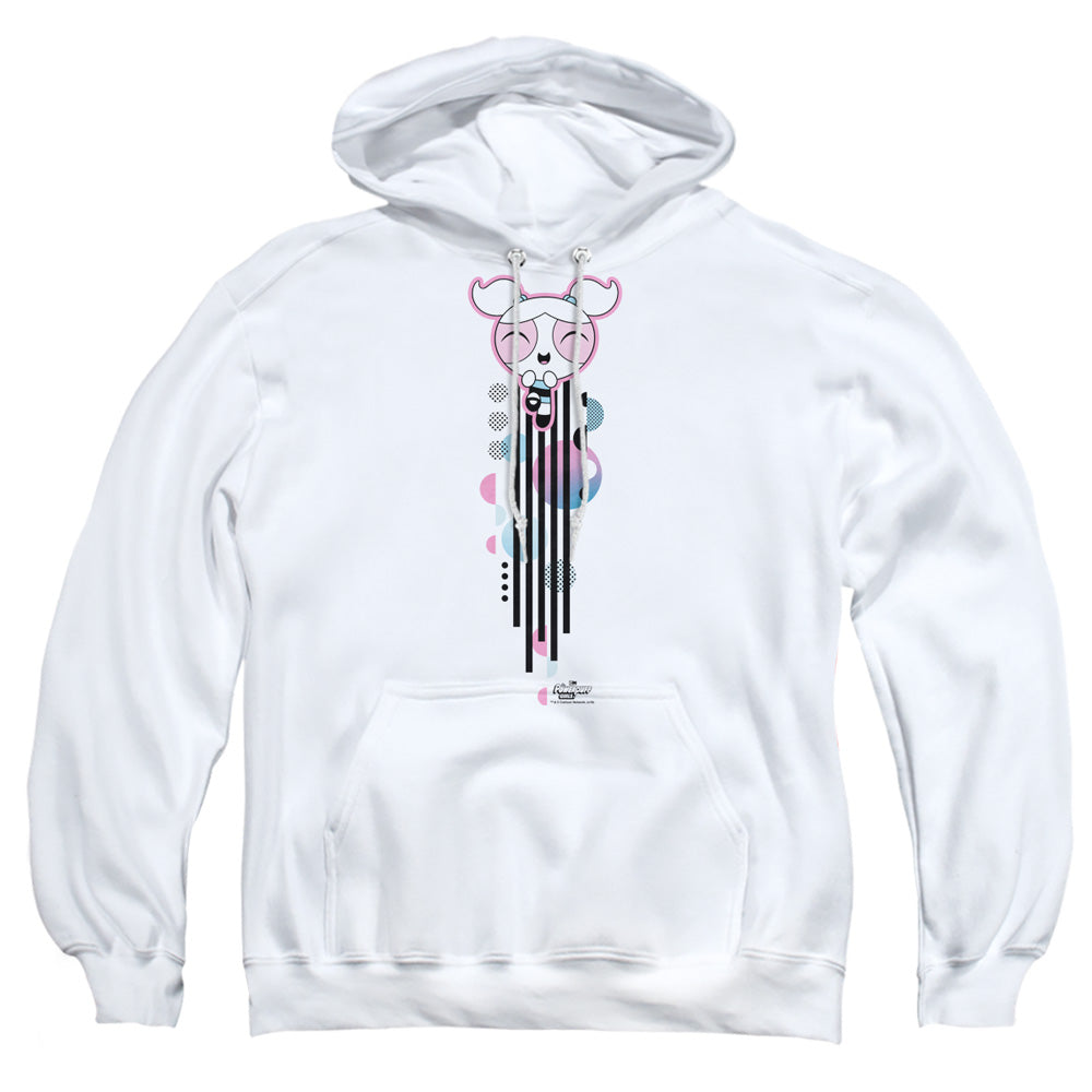 POWERPUFF GIRLS : BUBBLES STREAK ADULT PULL OVER HOODIE White 2X