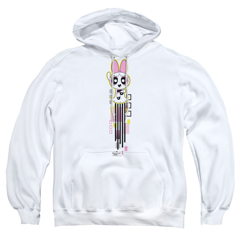 POWERPUFF GIRLS : BLOSSOM STREAK ADULT PULL OVER HOODIE White SM