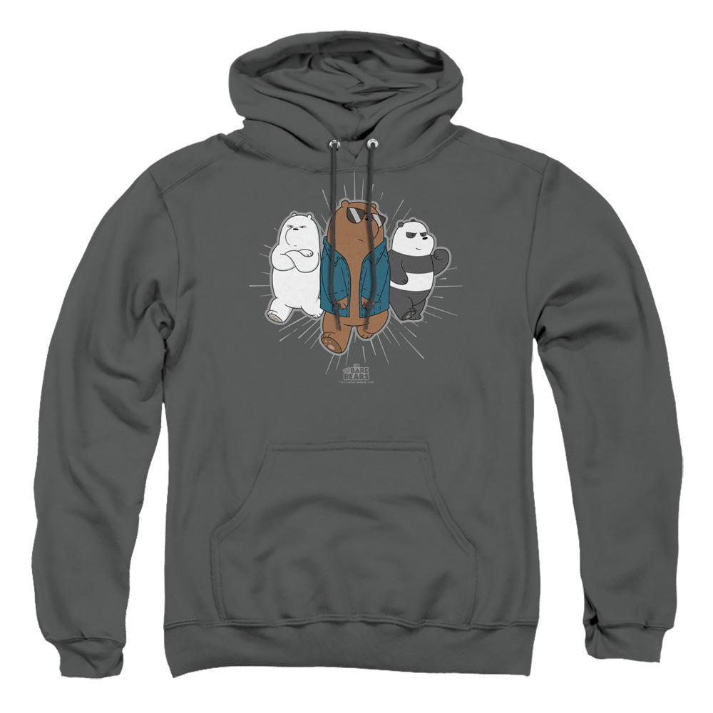 WE BARE BEARS : JACKET ADULT PULL OVER HOODIE Charcoal 2X