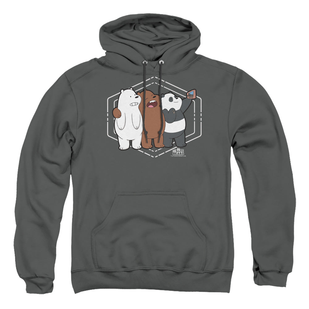 WE BARE BEARS : SELFIE ADULT PULL OVER HOODIE Charcoal 2X