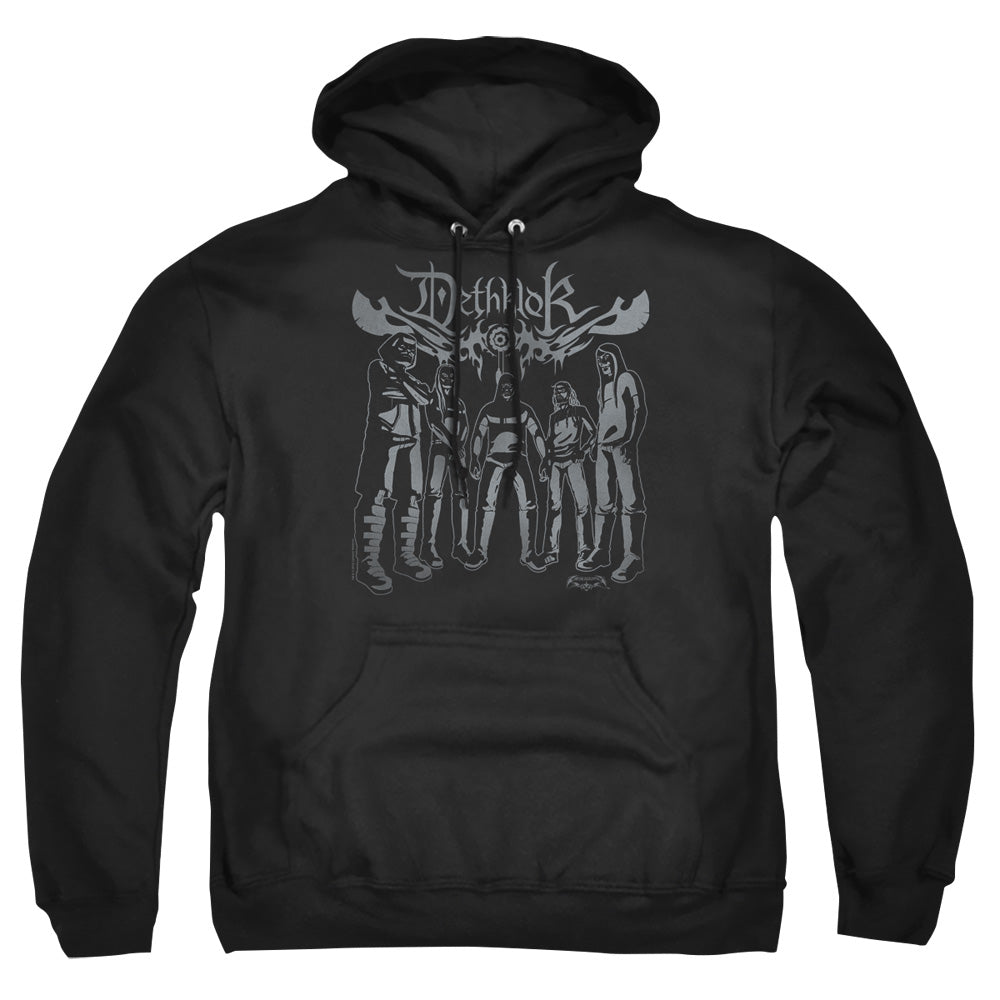 METALOCALYPSE : DETHKLOK BAND ADULT PULL OVER HOODIE Black 2X