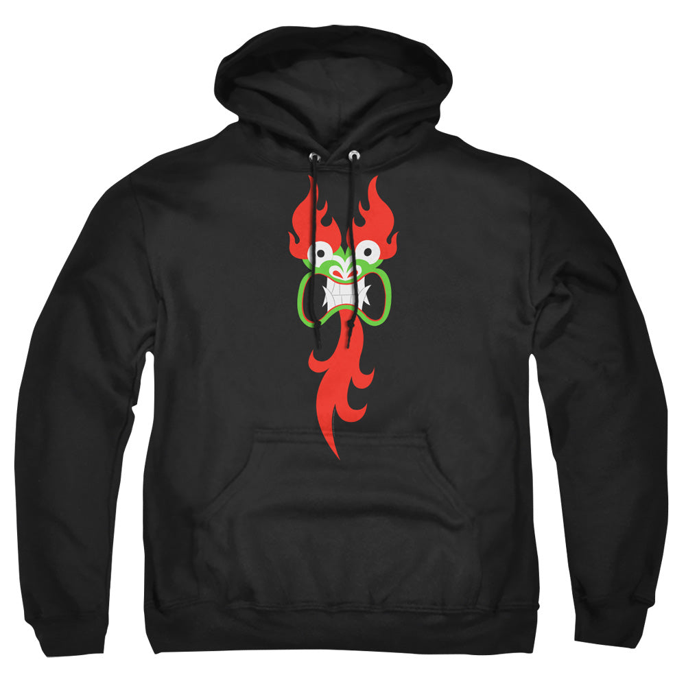 SAMURAI JACK : AKU FACE ADULT PULL OVER HOODIE Black 2X