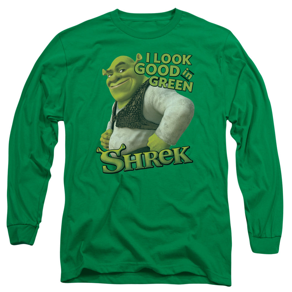 SHREK : LOOKING GOOD L\S ADULT T SHIRT 18\1 Kelly Green 2X