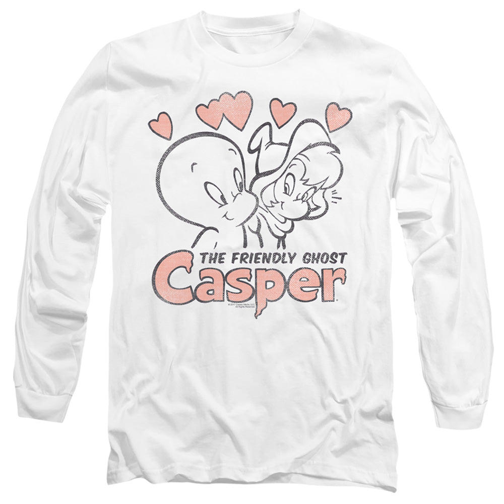 CASPER : HEARTS L\S ADULT T SHIRT 18\1 White LG