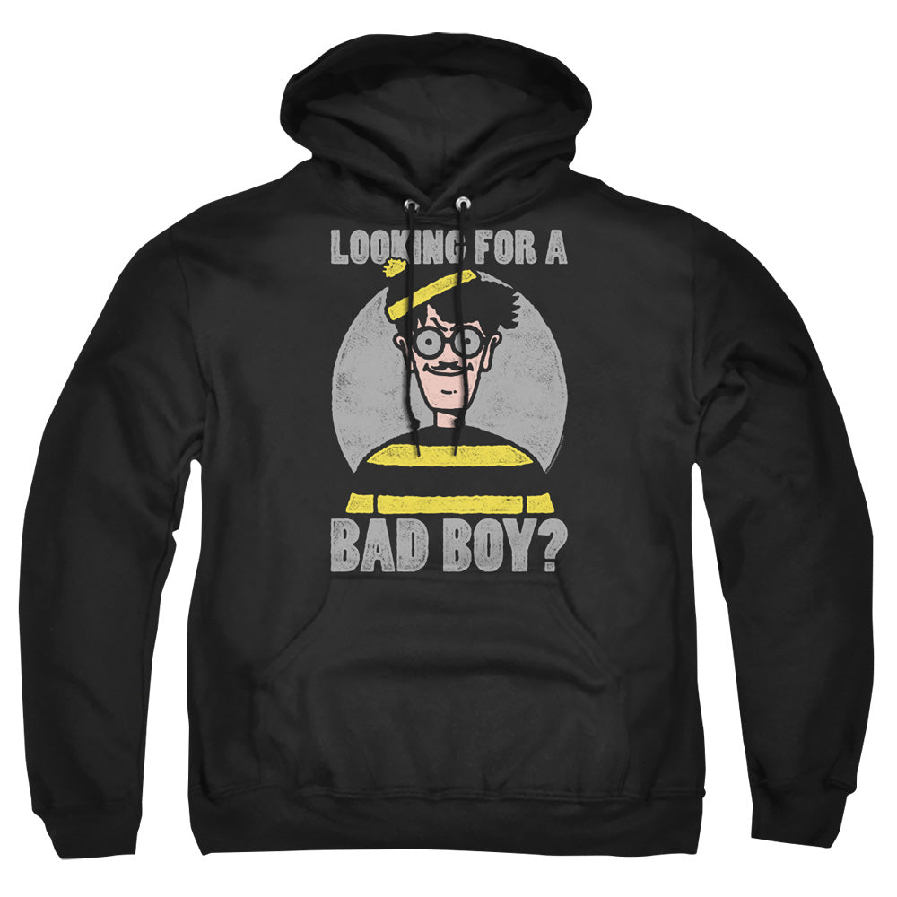 WHERE'S WALDO : BAD BOY ADULT PULL-OVER HOODIE BLACK 5X