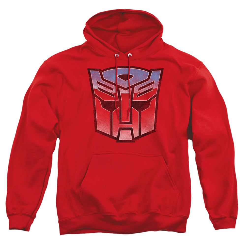 TRANSFORMERS : VINTAGE AUTOBOT LOGO ADULT PULL OVER HOODIE Red 2X