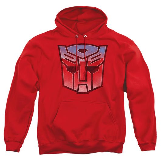 TRANSFORMERS : VINTAGE AUTOBOT LOGO ADULT PULL OVER HOODIE Red LG