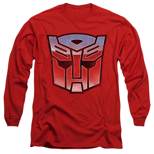 TRANSFORMERS : VINTAGE AUTOBOT LOGO L\S ADULT T SHIRT 18\1 Red 2X