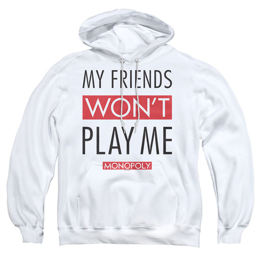 MONOPOLY : MY FRIENDS ADULT PULL OVER HOODIE White SM