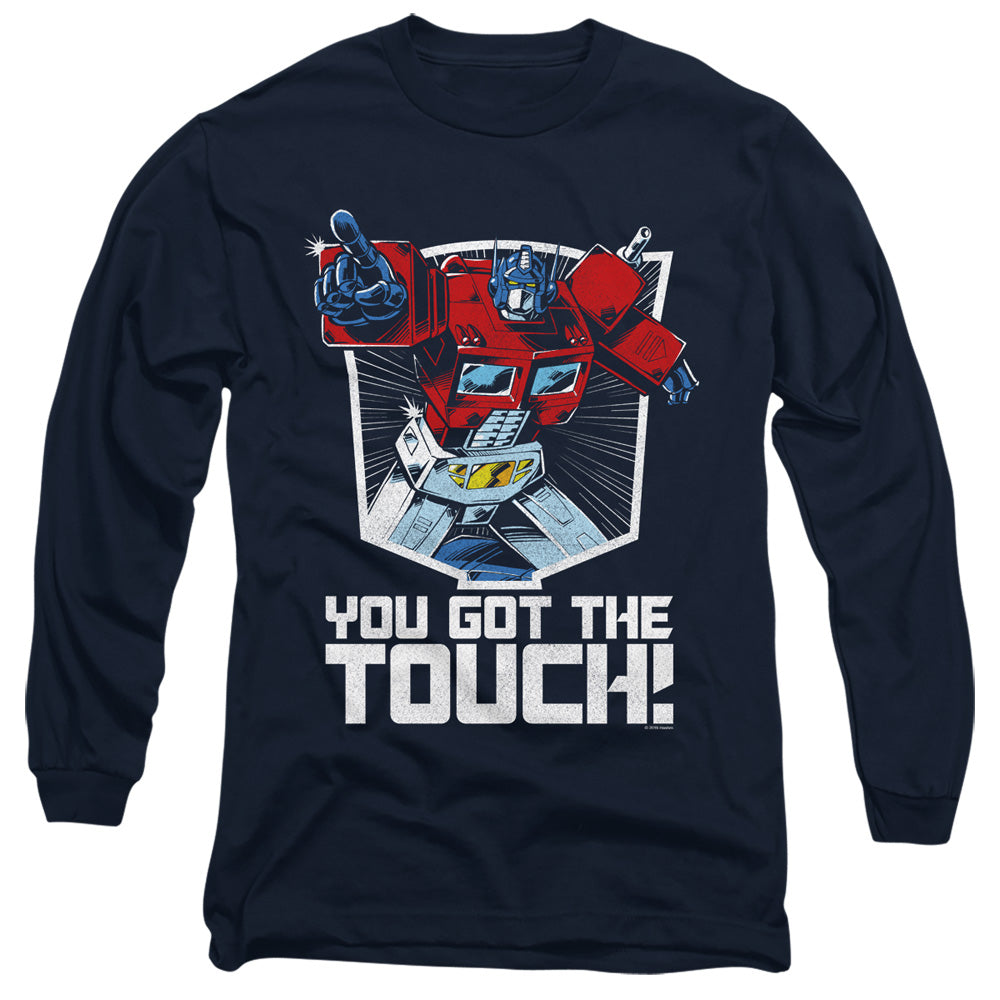 TRANSFORMERS : YOU GOT THE TOUCH L\S ADULT T SHIRT 18\1 Navy MD