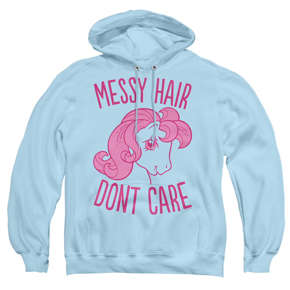 MY LITTLE PONY RETRO : MESSY HAIR ADULT PULL OVER HOODIE Light Blue 2X