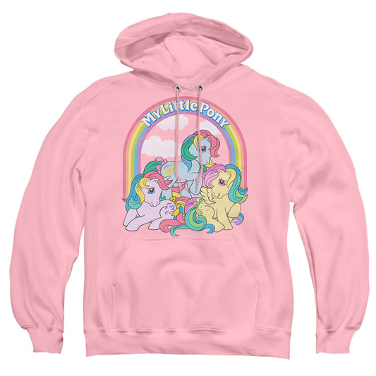 MY LITTLE PONY RETRO : UNDER THE RAINBOW ADULT PULL OVER HOODIE Pink LG