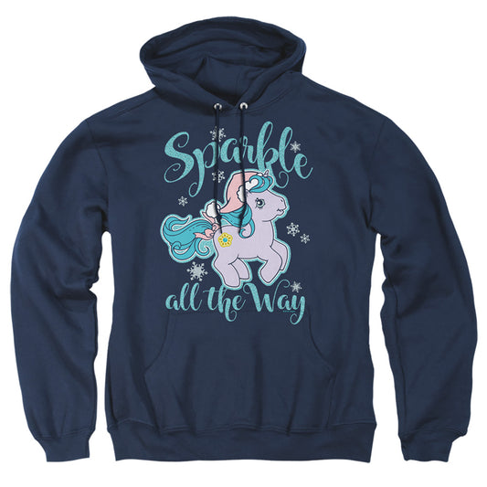 MY LITTLE PONY RETRO : SPARKLE ALL THE WAY ADULT PULL OVER HOODIE Navy 2X