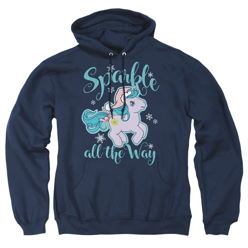 MY LITTLE PONY RETRO : SPARKLE ALL THE WAY ADULT PULL OVER HOODIE Navy SM