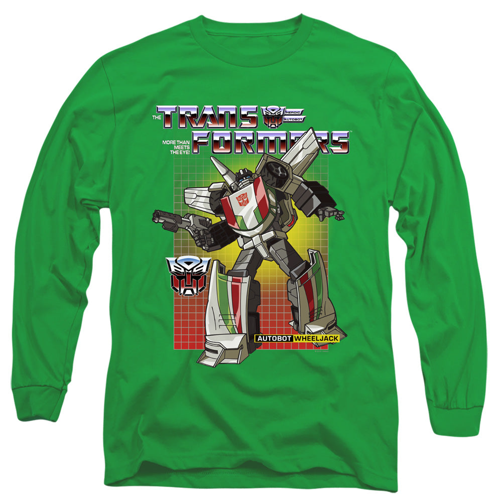 TRANSFORMERS : WHEELJACK L\S ADULT T SHIRT 18\1 Kelly Green 2X