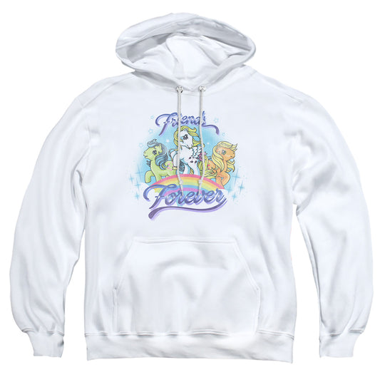 MY LITTLE PONY RETRO : FRIENDS FOREVER ADULT PULL OVER HOODIE White 2X