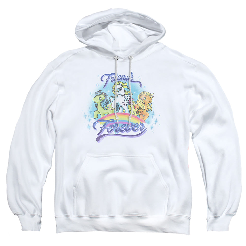 MY LITTLE PONY RETRO : FRIENDS FOREVER ADULT PULL OVER HOODIE White MD