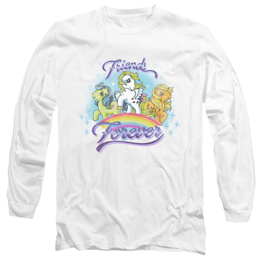 MY LITTLE PONY RETRO : FRIENDS FOREVER L\S ADULT T SHIRT 18\1 White 2X