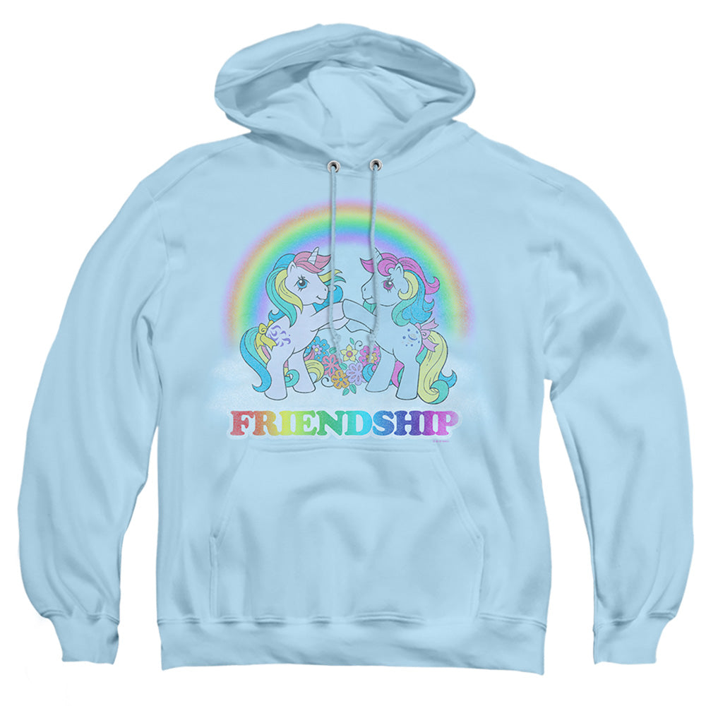 MY LITTLE PONY RETRO : FRIENDSHIP ADULT PULL OVER HOODIE Light Blue 2X