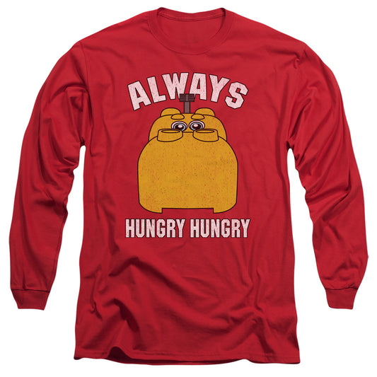 HUNGRY HUNGRY HIPPOS : HUNGRY L\S ADULT T SHIRT 18\1 Red SM